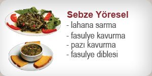 Yöresel Sebze yemekleri